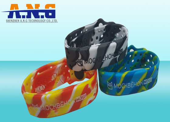 New Type Silicone 13.56Mhz RFID Wristband Colored NFC Bracelet for event