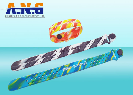 New Type Silicone 13.56Mhz RFID Wristband Colored NFC Bracelet for event