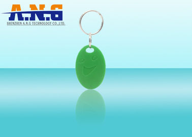 Waterproof Contactless Rfid Key Tag Green With 10 Years Endurance