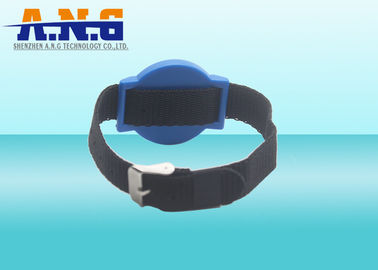 Nylon rfid wrist band , rfid concert wristbands / arm tag easy to take