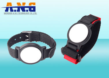 Nylon rfid wrist band , rfid concert wristbands / arm tag easy to take