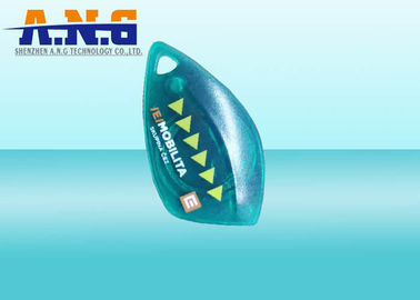 High Frequency Red Translucent Rfid Key Fob IP67 Shark Type With Polycarbonate