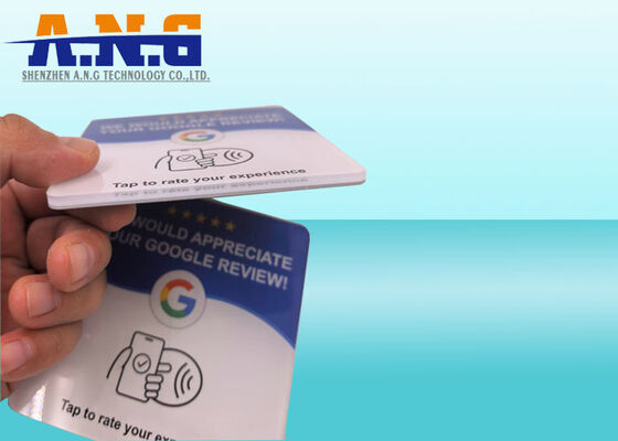 High Quality Waterproof Acrylic NFC Google Review Card with 3M Adhesive on back