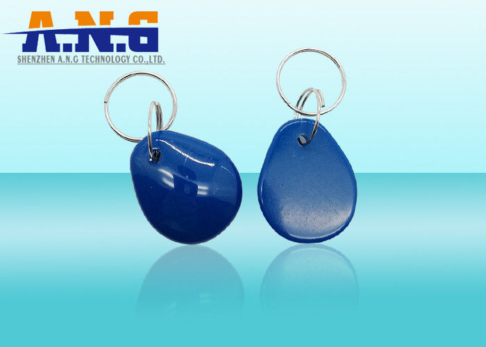 ISO15693 13.56MHz Printable Epoxy RFID Keychain Tag For Smart Door Lock