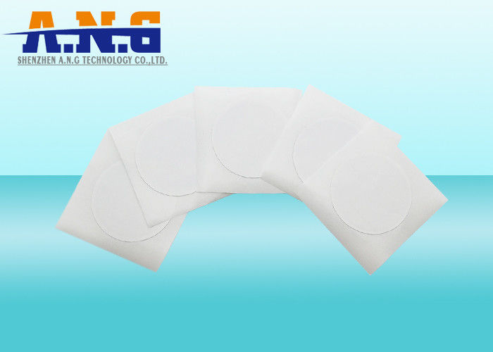 30mm 13.56MHZ Adhesive Paper HF NFC RFID Tags with incorporated S50 1k Chip