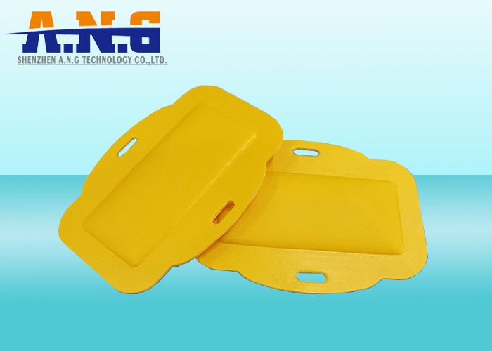 IP68 Waterproof Outdoor Working Aviation Leather RFID UHF Tag Cambered Surface Bonding Gas Cylinder UHF Tag