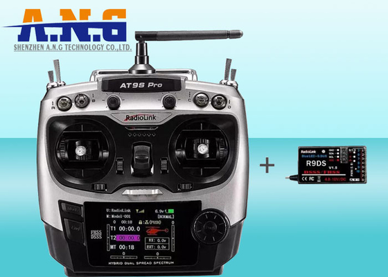 AT9S PRO 10/12 canales Transmisor y receptor de radio RC de 2,4 GHz R9DS Controlador remoto para Fpv Drone de carreras